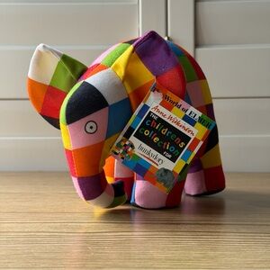 Elmer The Colorful Patchwork Elephant Vintage 8” Plush-David McKee 1993
